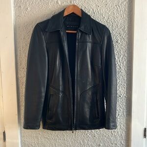Vintage black leather jacket, buttery soft